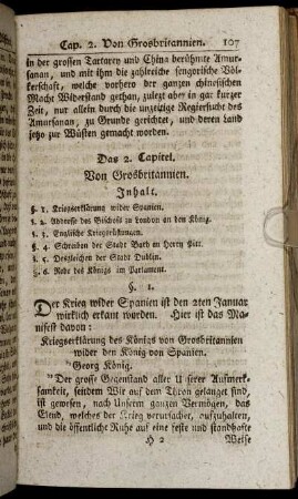 Das 2. Capitel. Von Grosbritannien.