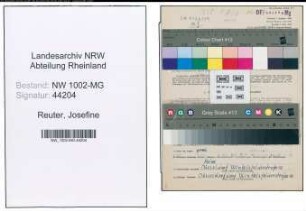 Entnazifizierung Josefine Reuter , geb. 24.07.1908 (Koechin)