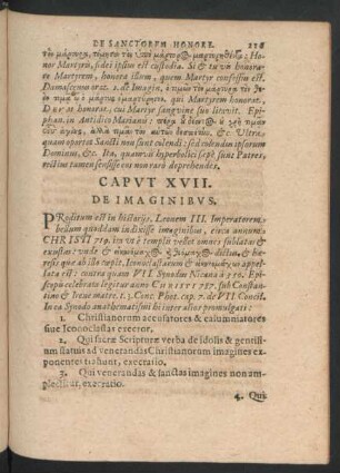 Caput XVII. De Imaginibus.
