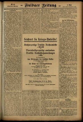 Zweite Ausgabe vom Freitag, den 10. März 1916.