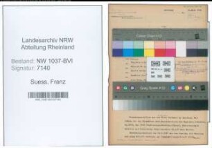 Entnazifizierung Franz Suess , geb. 02.07.1906 (Angestellter)