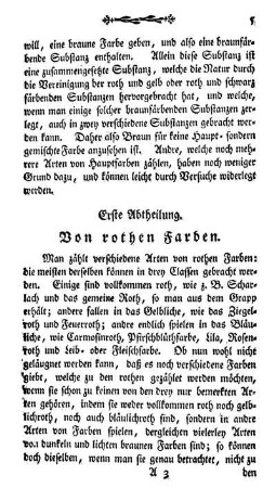Erste Abtheilung. Von rothen Farben