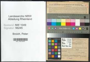 Entnazifizierung Peter Broich , geb. 19.01.1904 ()