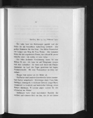 Berlin, den 24. [23.] Februar 1912