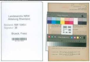 Entnazifizierung Franz Brueck , geb. 04.03.1898 (Werkmeister)