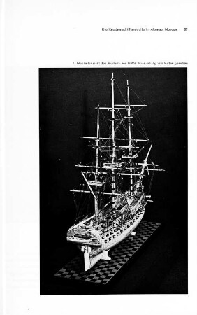 1. Gesamtansicht des Modells von HMS. Mars schräg von hinten gesehen