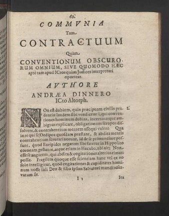 Communia tam contractuum