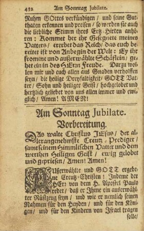Am Sonntag Jubilate.