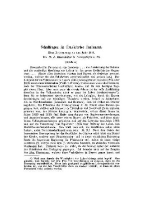 Schulfragen im Frankfurter Parlament : (Schluß)