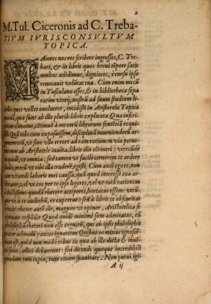 Ad C. Trebatium iurisconsultum Topica