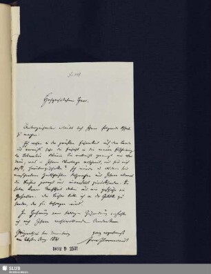 Nr. 148. Brief von Florencourt, Franz Chassot von
