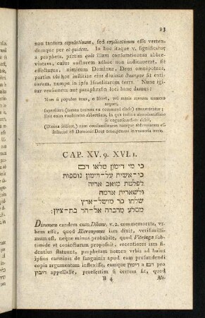 23-37, Cap. XV. 9. XVI.I. und Cap. XVII.2, 9-11.