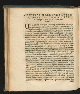 Observatio Secunda De Sanctificatione Diei Dominicae Eiusque In N. T. Obligatione.