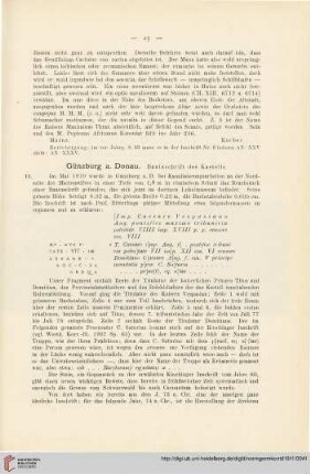4: Günzburg a. Donau : Bauinschrift des Kastells
