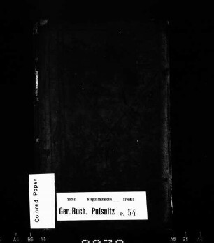 Gerichtshandelsbuch von Ohorn, Oberlausitzer Seite, Bd. 2
