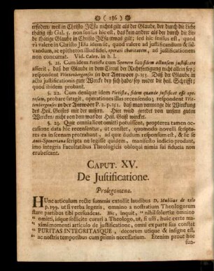 Caput. XV. De Justificatione