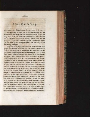 Achte Vorlesung