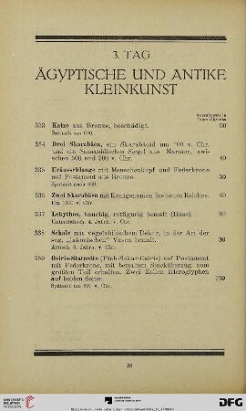 Ägyptische und antike Kleinkunst (Nr. 333-339)