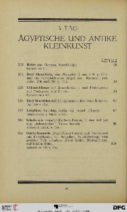 Ägyptische und antike Kleinkunst (Nr. 333-339)