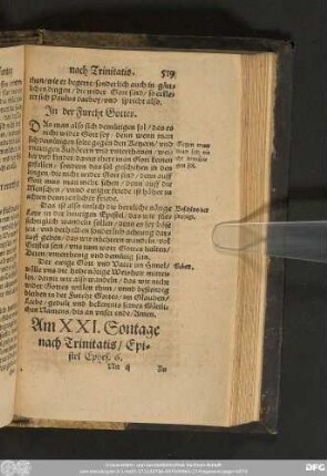 Am XXI. Sontage nach Trinitatis/ Epistel Ephes. 6.