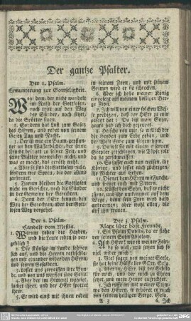 Der 1. Psalm. Ermunterung zur Gottseligkeit