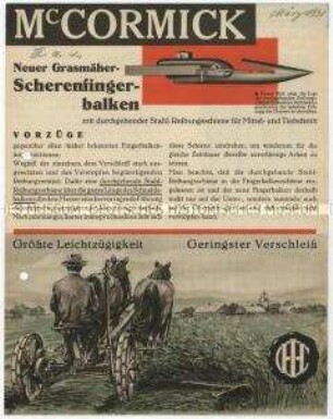 Grasmäher der Firma Mc. Cormick