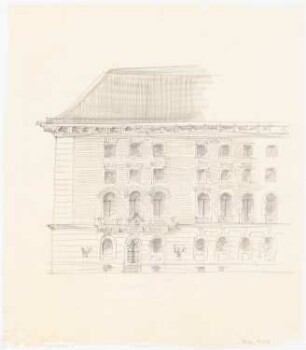 Haus der 109. SS Standarte (?), Posen: Entwurf Teilansicht