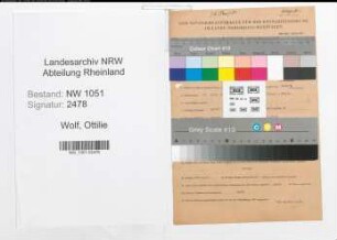 Entnazifizierung Ottilie Wolf , geb. 06.10.1904 ()