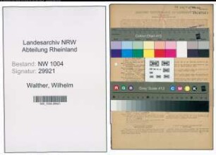 Entnazifizierung Wilhelm Walther , geb. 29.06.1895 (Maschinist)