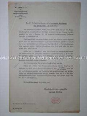 Rundschreiben der Reichsbekleidungsstelle an die Kommunalverbände zur Bestandsaufnahme getragener Kleidungsstücke