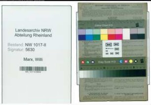 Entnazifizierung Willi Marx , geb. 16.02.1905 (Monteur)