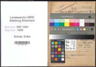 Entnazifizierung Erika Schulz , geb. 02.09.1914 ()