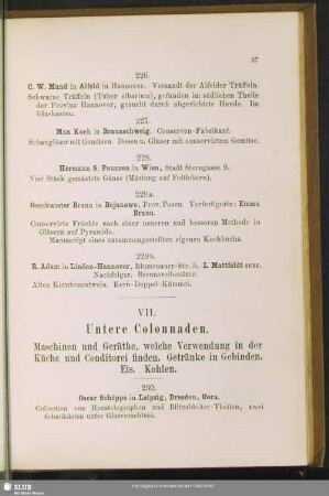 VII. Untere Colonnaden