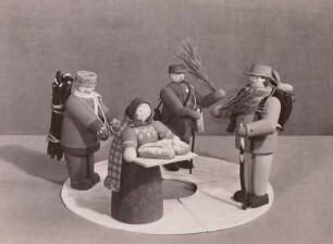 Holzsammler, Briefträger, Stollenfrau und Förster