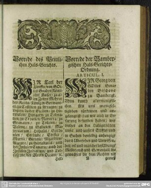 Vorrede des Peinlichen Hals-Gerichts