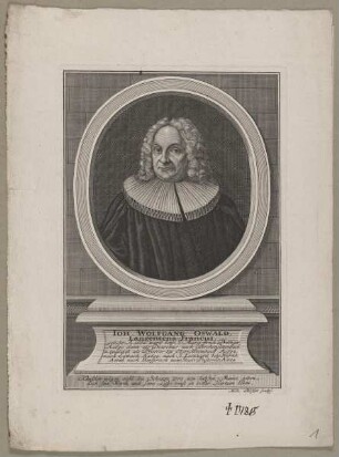 Bildnis des Ioh. Wolfgang Oswald