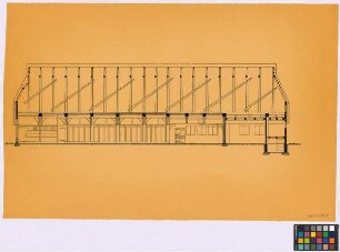 Fischerhude ([Landkreis Achim]): Bauernhaus. Haupthaus (Längsschnitt, Querschnitt)