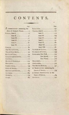 The Poems Of Ossian, The Son Of Fingal