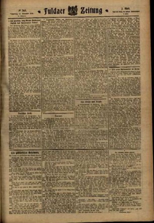 Zweite Ausgabe vom Donnerstag, den 17. November 1910.