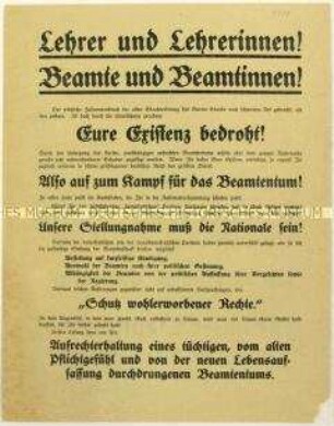 Aufruf der Deutschen Volkspartei zur Wahl der Nationalversammlung 1919