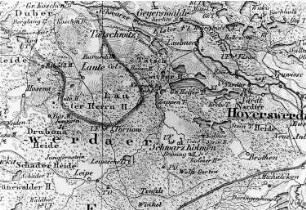 Senftenberg-Hosena. Atlas von Schlesien, Kreis Hoyerswerda, Verlag C. Flemming/Glogau, um 1850