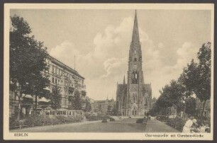 Ansichtskarte "Gneisenau-Straße mit Garnison-Kirche" [1/2]