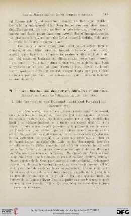 21. Indische Märchen aus den Lettres édifiantes et curieuses
