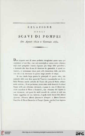 14: Relazione degli scavi di Pompei : da Agosto 1842 a Gennaio 1852