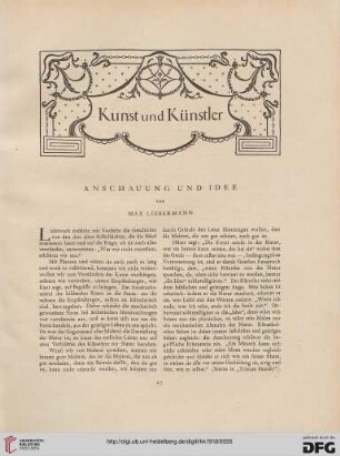 Anschauung und Idee