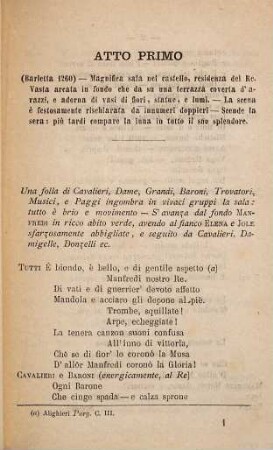 Re Manfredi : dramma lirico in 4 atti ; Teatro Dal Verme, Milano, estate 1884