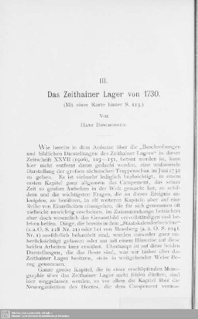 III. Das Zeithainer Lager von 1730