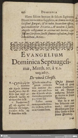 Evangelium Dominica Septuagesimae