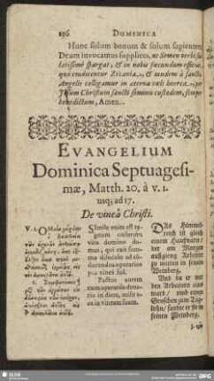 Evangelium Dominica Septuagesimae