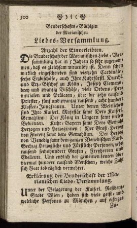 Bruderschaftes-Büchlein der Marianischen Liebes-Versammlung